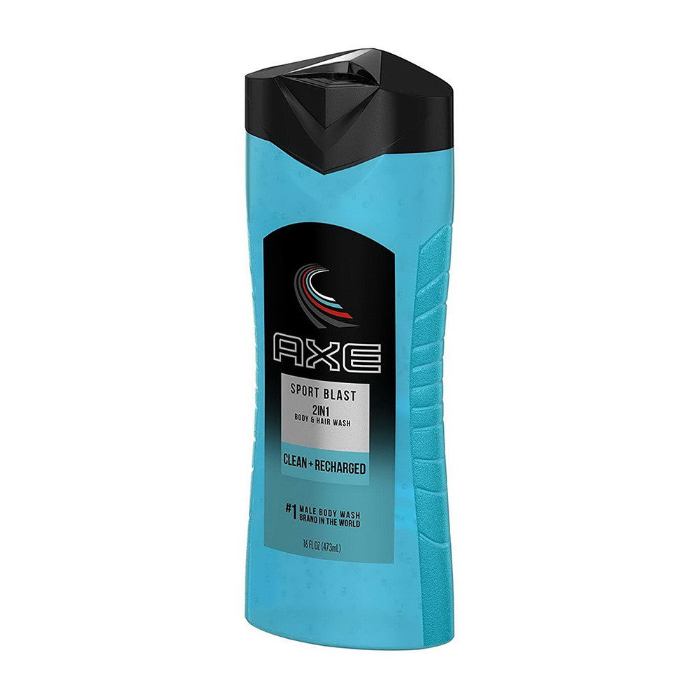 Axe Sport Blast 2 in 1 Clean and Recharged Body and Hair Wash for Men, 16 Oz